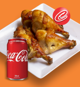 Promo Coxa de Frango com 01 Coca Lata Gelada